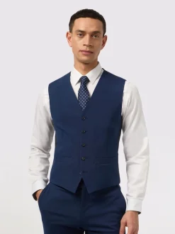 Ted Baker Tailoring Blue Montrose Bright Waistcoat
