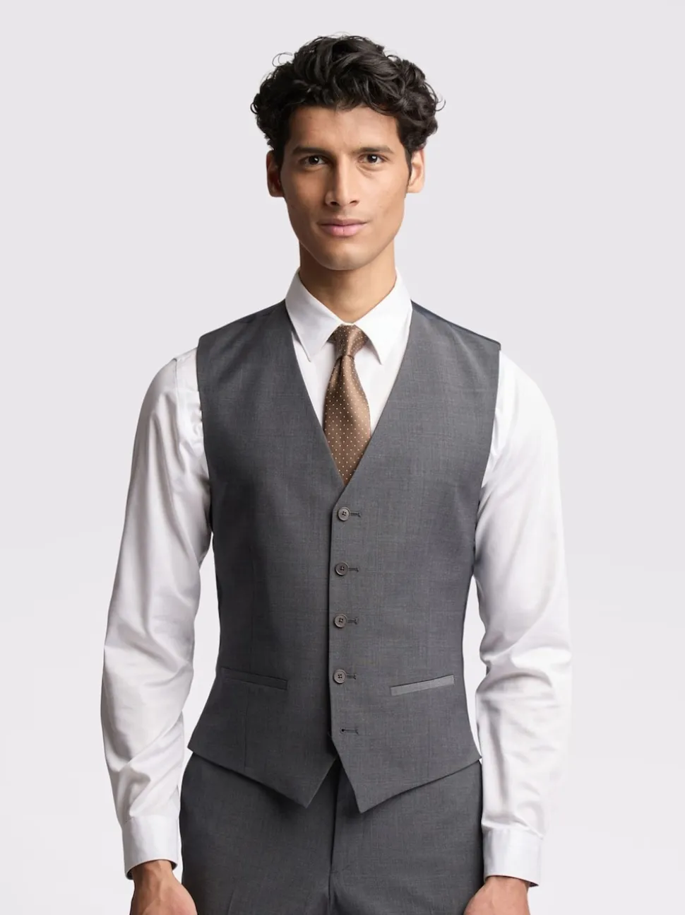 Ted Baker Tailoring Grey Prem Panama Slim Waistcoat