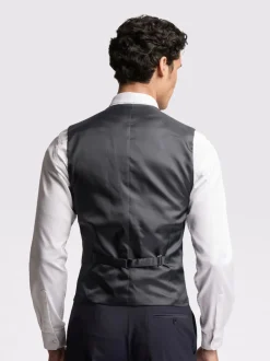 Ted Baker Tailoring Navy Blue Premium Panama Waistcoat
