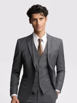 Ted Baker Tailoring Prem Charcoal Grey Panama Slim Suit Jacket