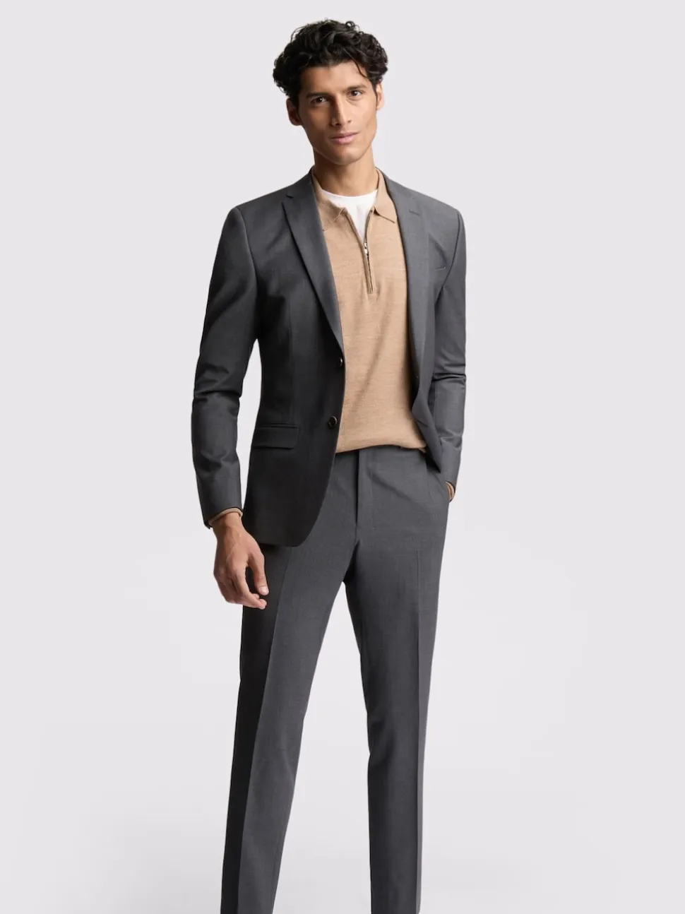 Ted Baker Tailoring Prem Charcoal Grey Panama Slim Suit Jacket