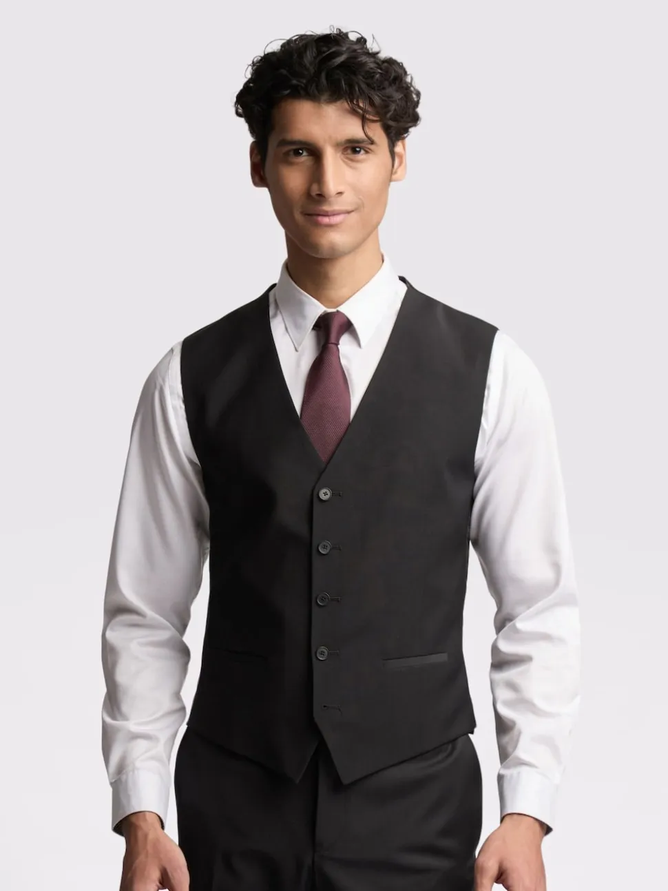 Ted Baker Tailoring Premium Black Panama Slim Waistcoat
