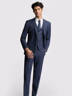 Ted Baker Tailoring Premium Blue Panama Slim Suit Jacket