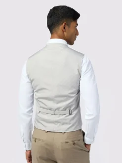 Ted Baker Tailoring Slim Natural Larkin Flannel Waistcoat