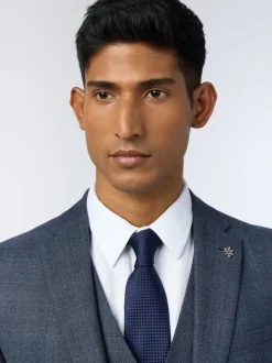 Ted Baker Tailoring Slim Blue Byrne Plum Check Jacket