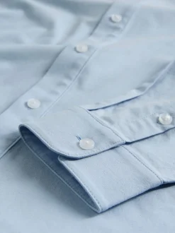 The Set 3 Pack Cotton Stretch Oxford Shirts Navy Blue/White