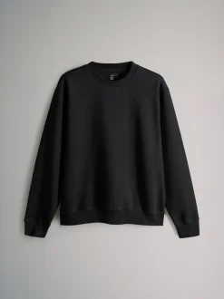 The Set 3 Pack Crew Neck Relaxed Fit Sweatshirts Black/Brown