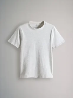 The Set 8 Pack Slim Fit Short Sleeve Cotton T-Shirts Black/Grey/White