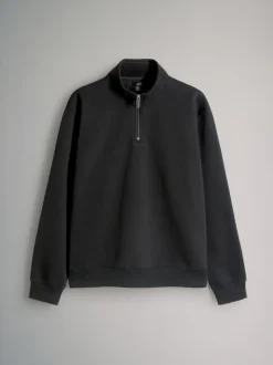 The Set 2 Pack Zip Neck Sweatshirts Black/Grey