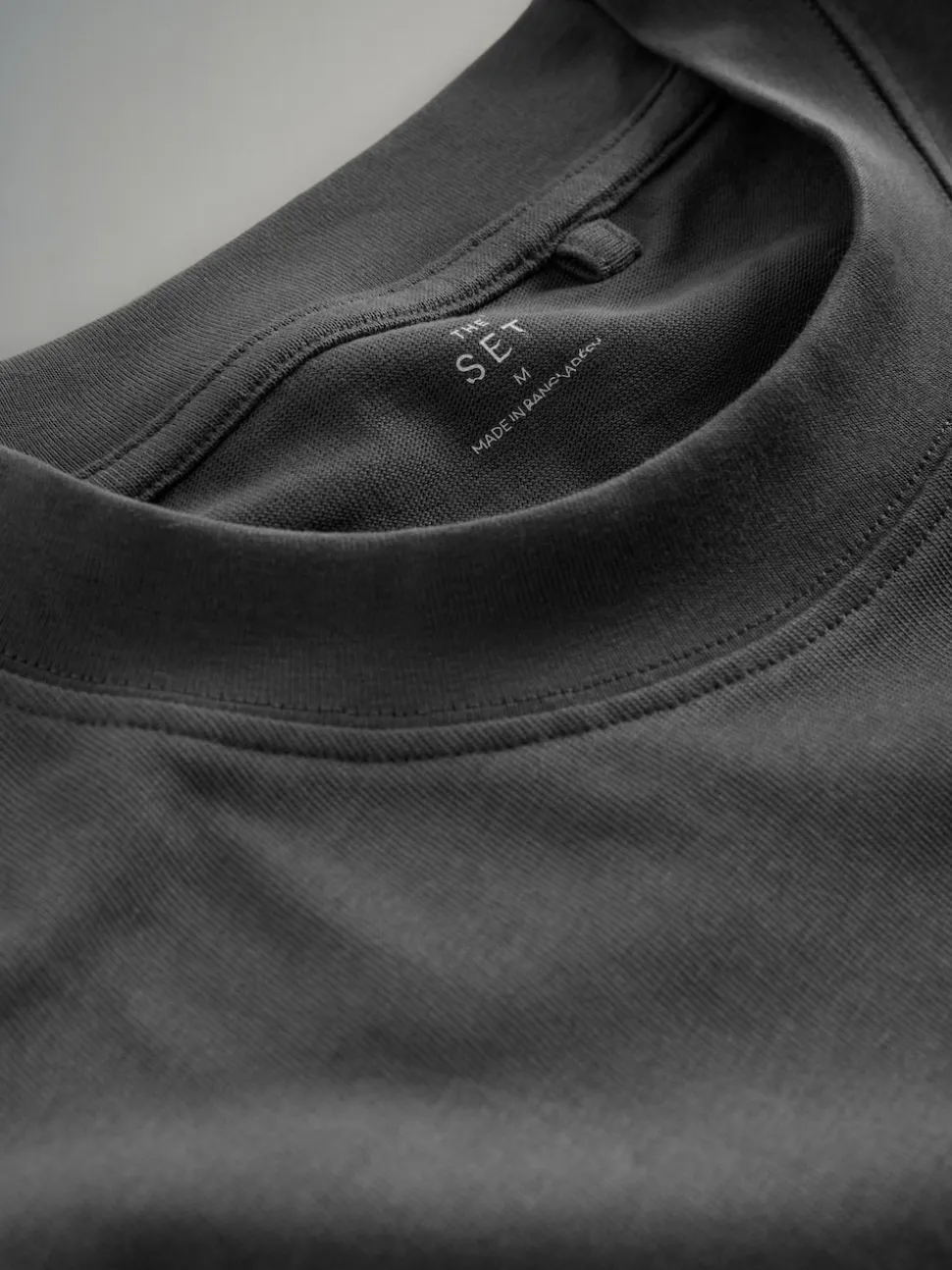 The Set Oversized Fit 4 Pack Short Sleeve Cotton T-Shirts Black/Grey/White