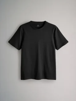 The Set Slim Fit 4 Pack Short Sleeve Cotton T-Shirts Black/Grey/Pink/Cream