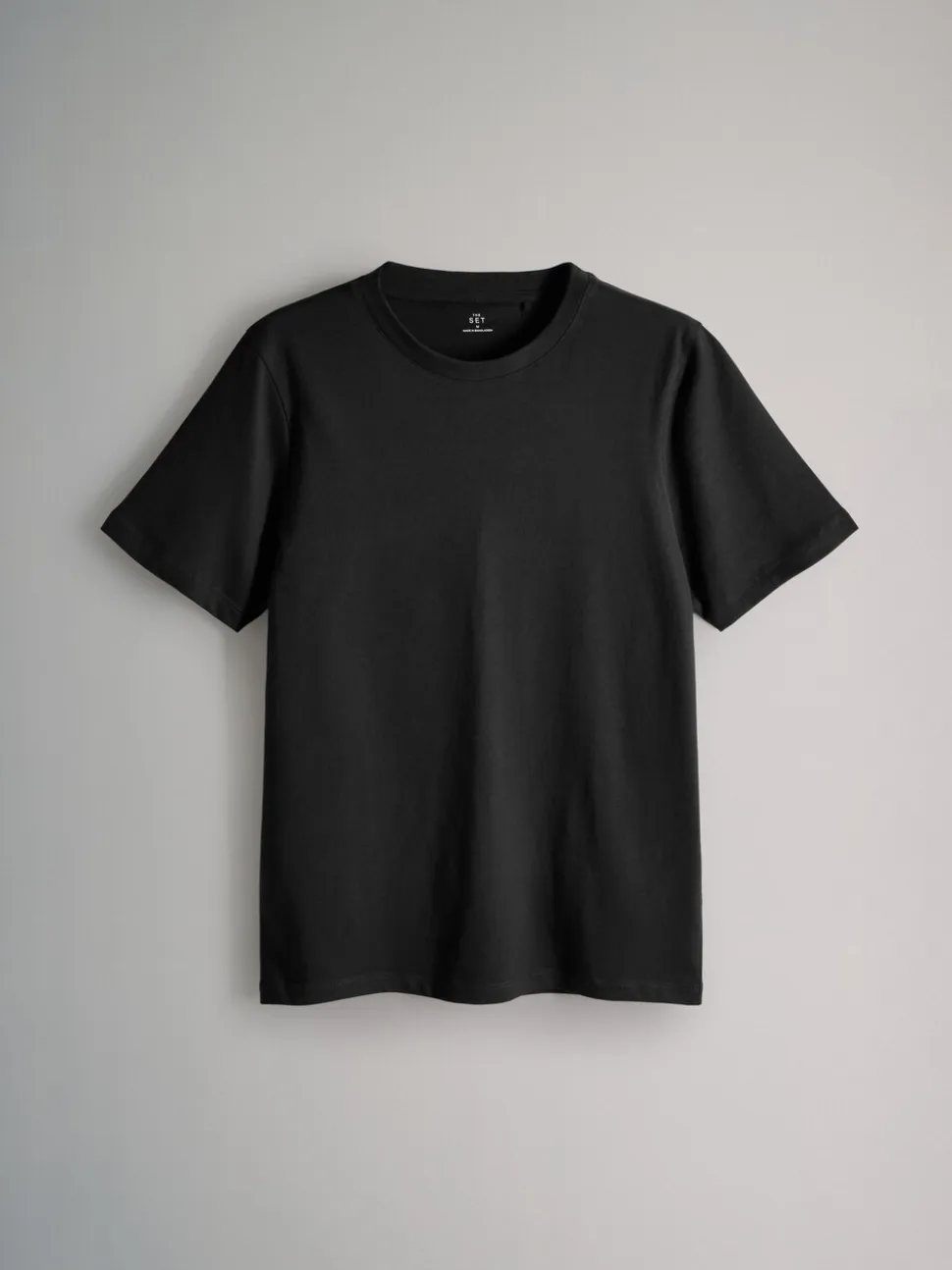 The Set Slim Fit 4 Pack Short Sleeve Cotton T-Shirts Black/Grey/Pink/Cream
