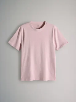 The Set Slim Fit 4 Pack Short Sleeve Cotton T-Shirts Black/Grey/Pink/Cream