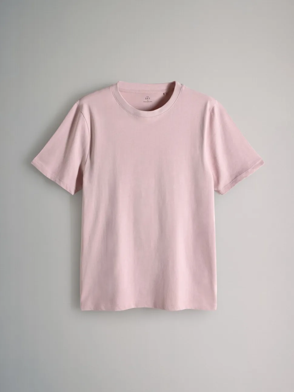 The Set Slim Fit 4 Pack Short Sleeve Cotton T-Shirts Black/Grey/Pink/Cream