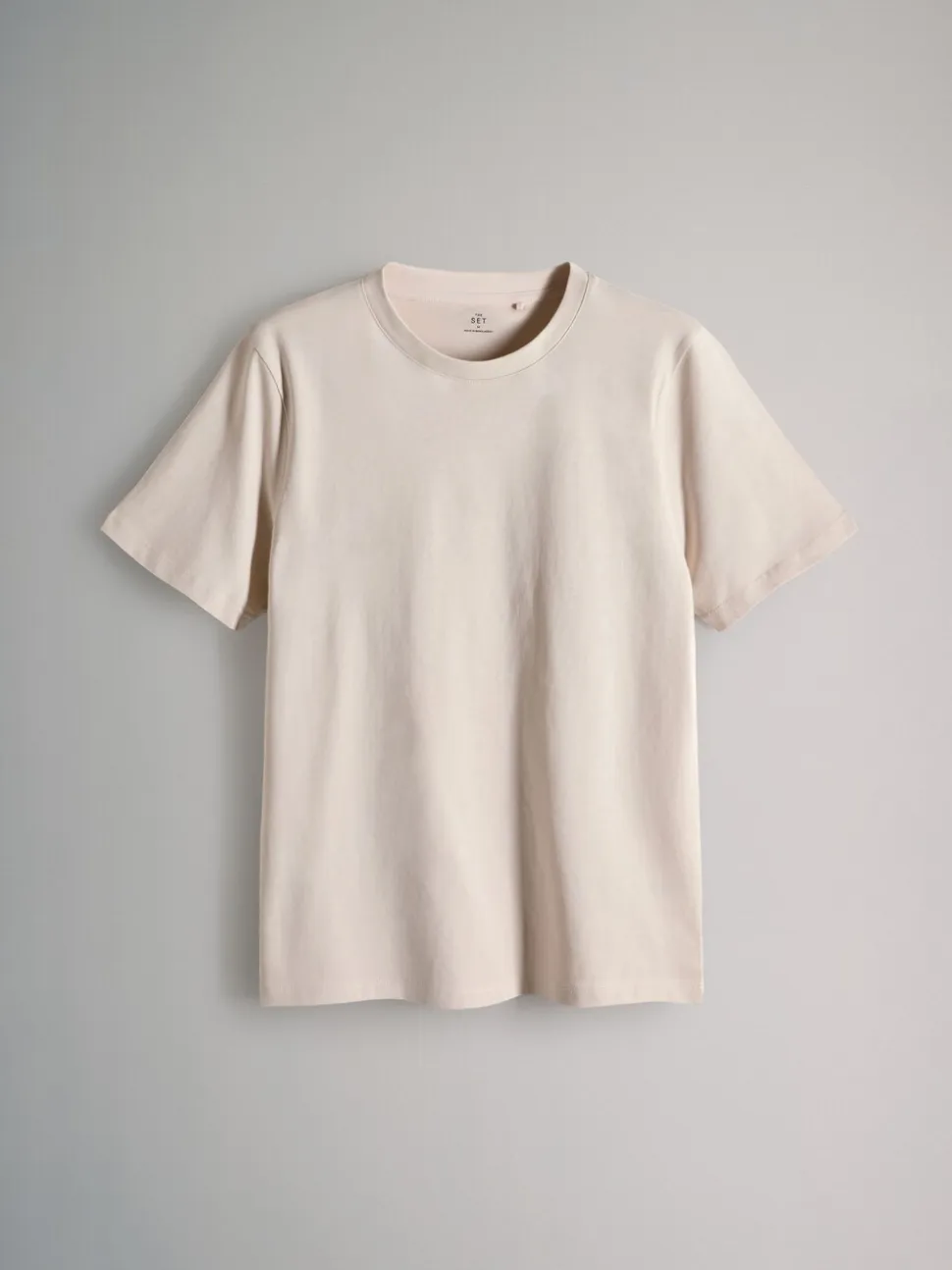 The Set Slim Fit 4 Pack Short Sleeve Cotton T-Shirts Black/Grey/Pink/Cream