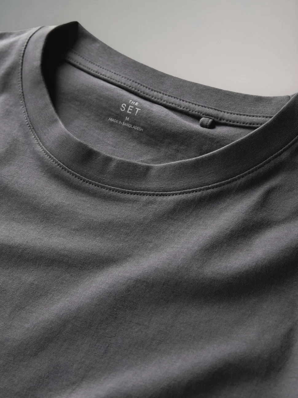 The Set Slim Fit 4 Pack Short Sleeve Cotton T-Shirts Black/Grey/Pink/Cream
