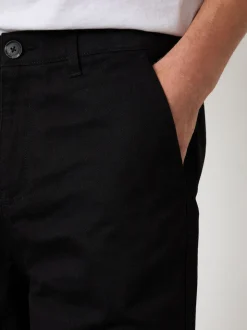 Threadbare Black Baggy Fit Chino Trousers