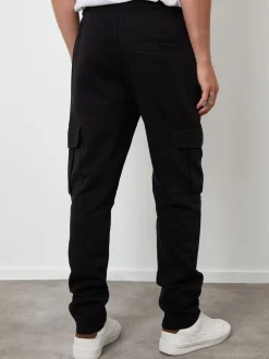 Threadbare Black Cargo Joggers