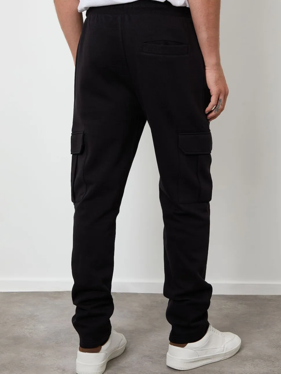 Threadbare Black Cargo Joggers