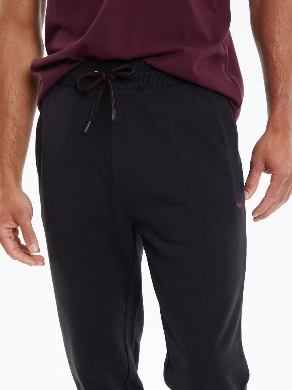 Threadbare Black Cotton Blend Joggers
