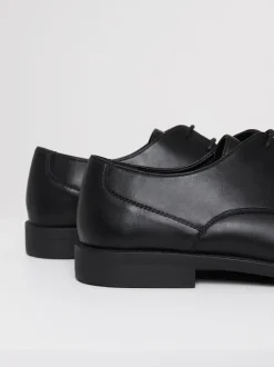 Threadbare Black Derby Shoes