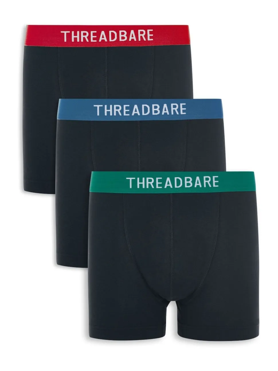 Threadbare Black Hipster Fit Boxer Shorts 3 Pack