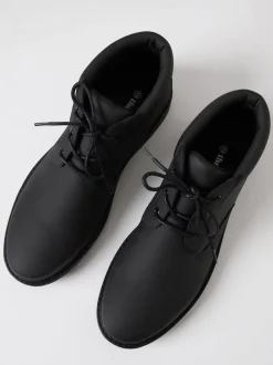 Threadbare Black Lace-Up Boots