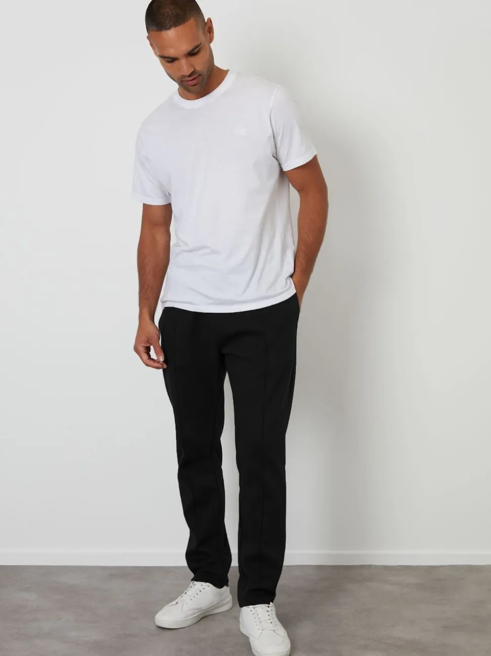 Threadbare Black Pintuck Pique Joggers