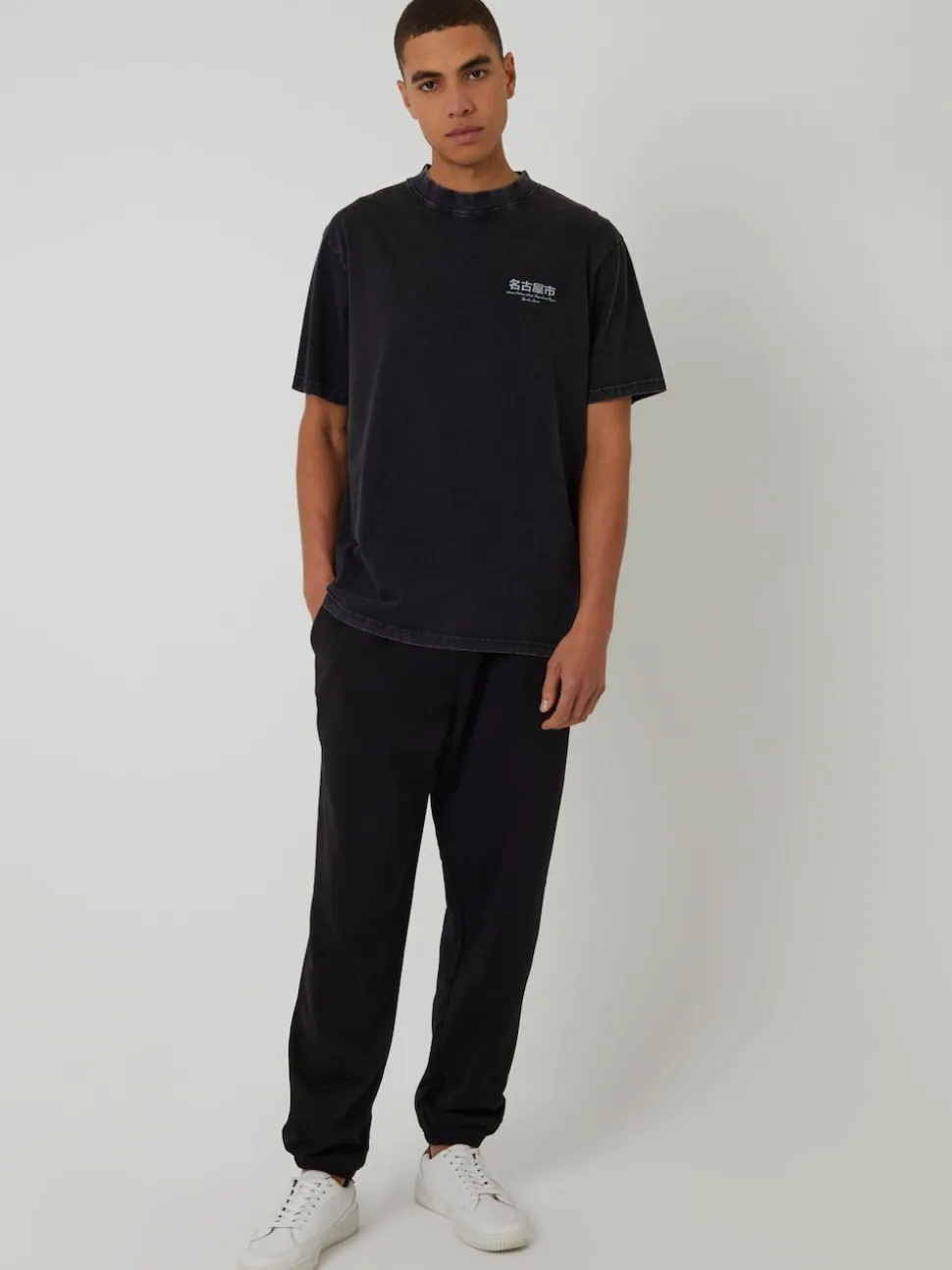 Threadbare Black Relaxed Fit Cuffed Joggers