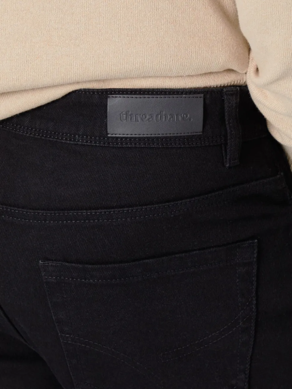 Threadbare Black Straight Fit Jeans With Stretch