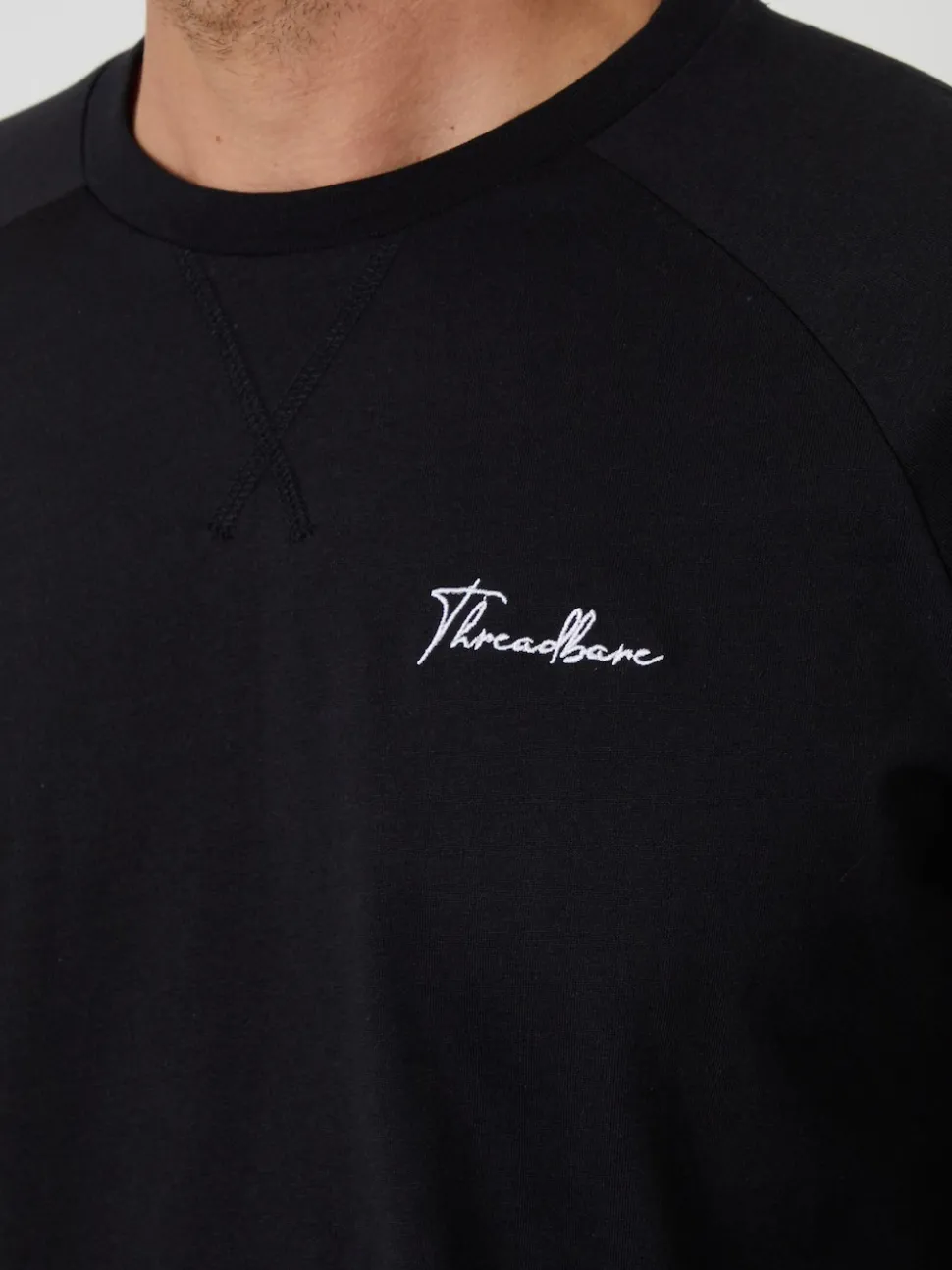 Threadbare Black Sweatshirts & Joggers Lounge 2 Piece Set
