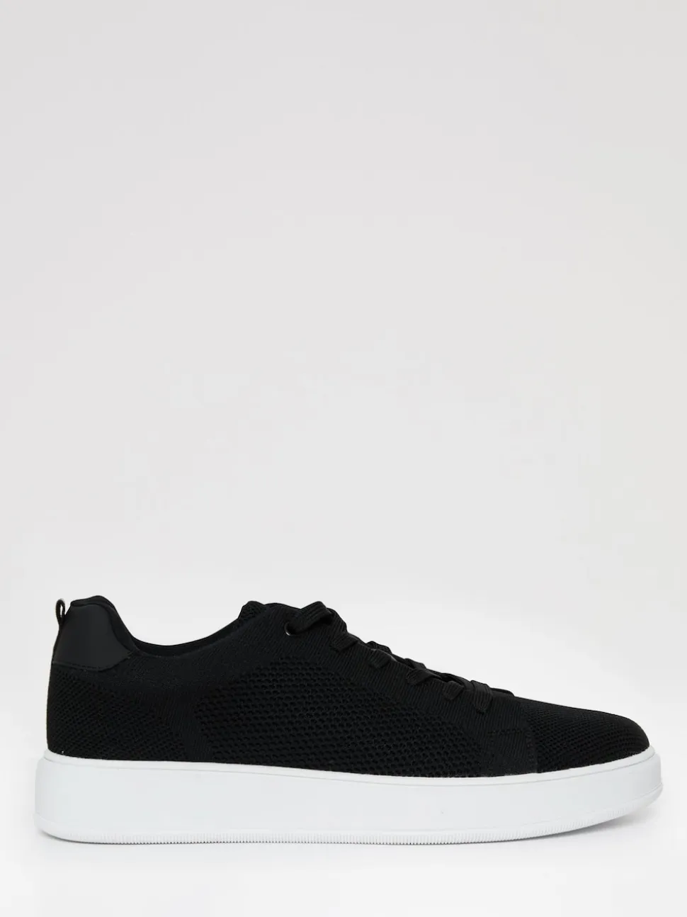 Threadbare Black Textured Trainers