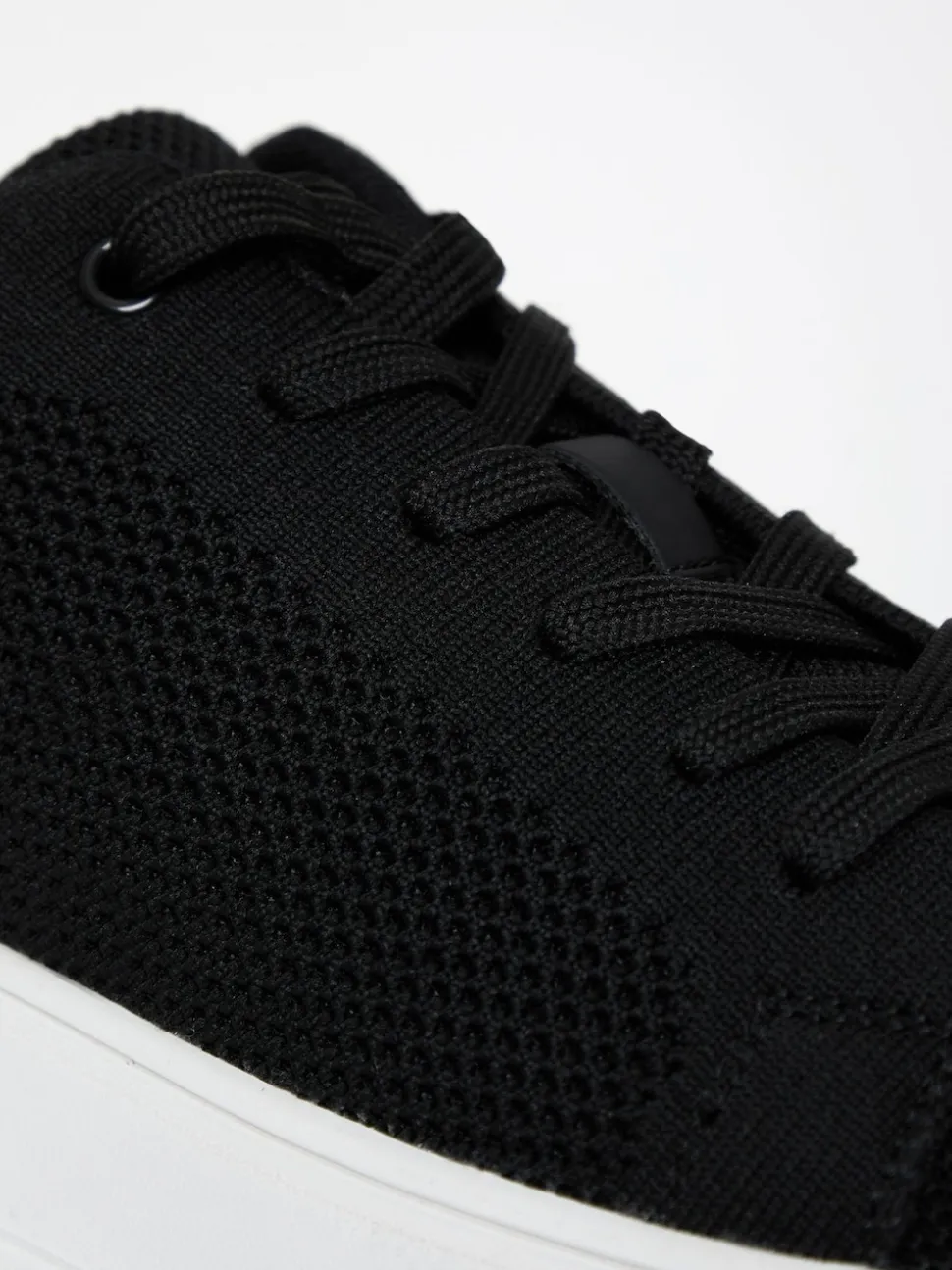 Threadbare Black Textured Trainers