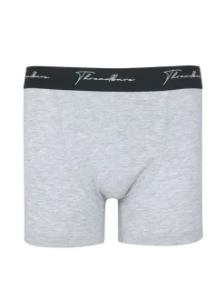 Threadbare Black/Grey/Charcoal Hipster Fit Boxer Shorts 3 Pack