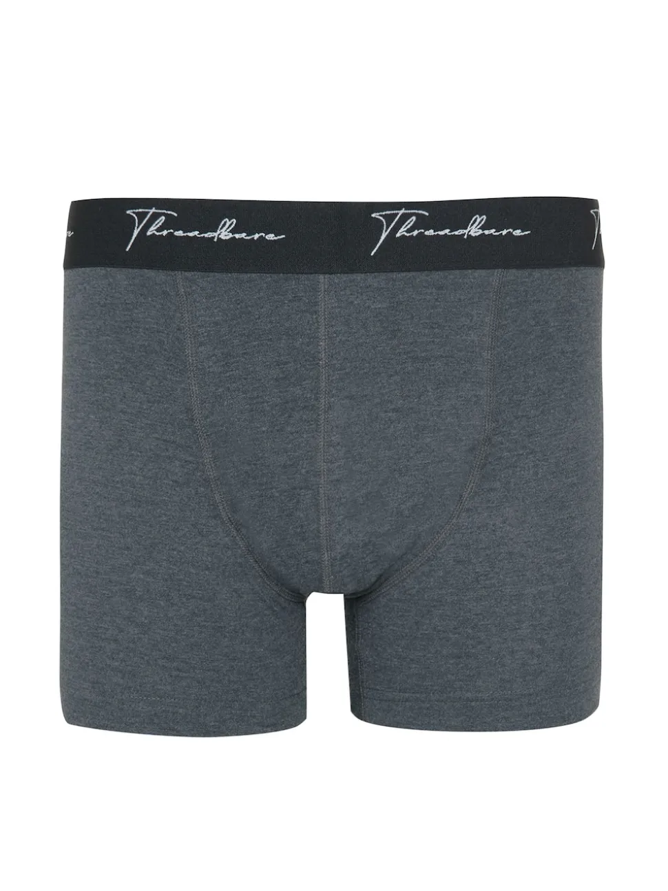 Threadbare Black/Grey/Charcoal Hipster Fit Boxer Shorts 3 Pack