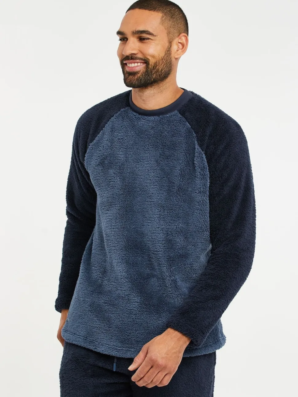 Threadbare Blue Borg Pyjamas Set