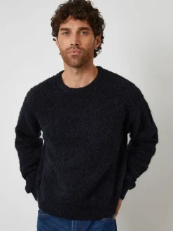 Threadbare Blue Fluffy Knit Crew Neck Jumper