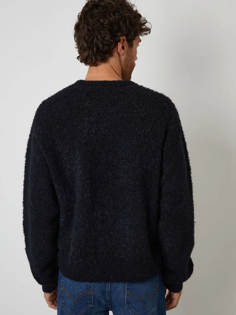 Threadbare Blue Fluffy Knit Crew Neck Jumper