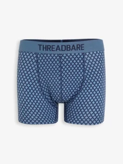 Threadbare Blue Hipster Fit Boxer Shorts (5 Pack)