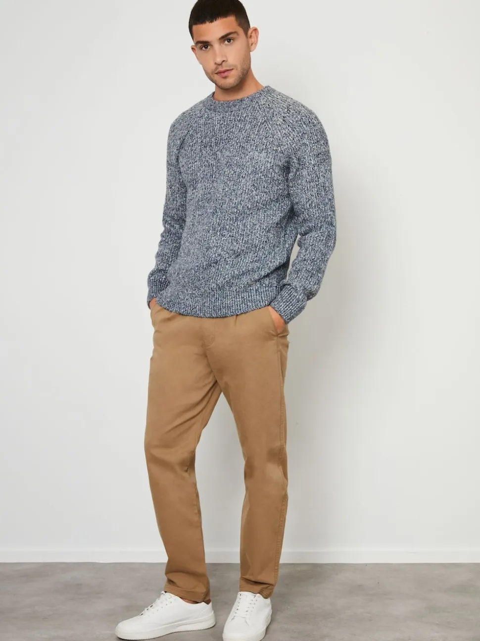 Threadbare Blue Raglan Sleeve Crew Neck Jumper
