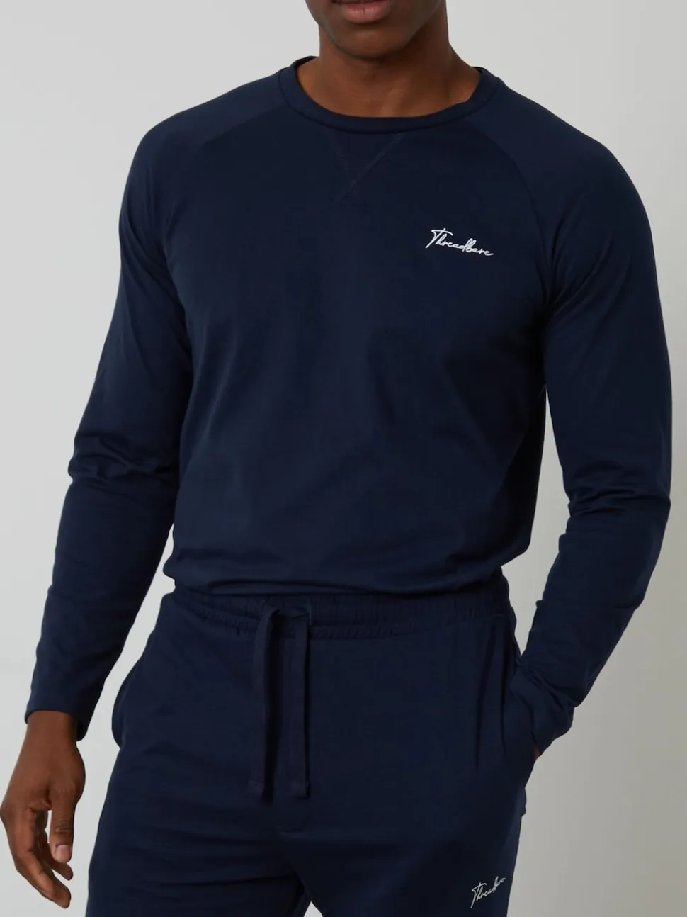 Threadbare Blue Sweatshirts & Joggers Lounge 2 Piece Set