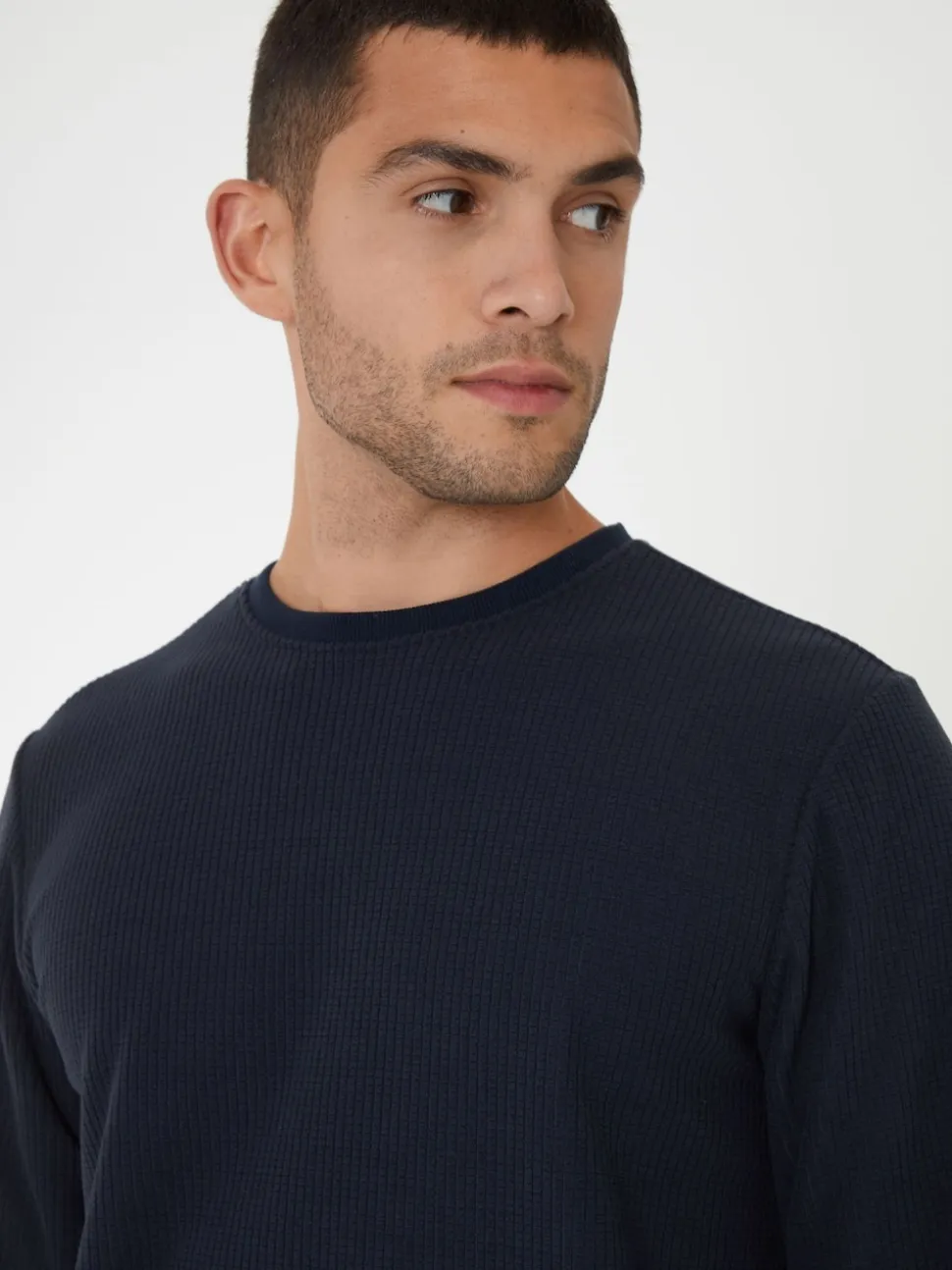 Threadbare Blue Waffle Textured Fleece Loungewear Set