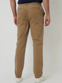 Threadbare Brown Elasticated Waist Regular Fit Chino Trousers