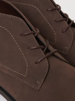 Threadbare Brown Faux Suede Chukka Boots