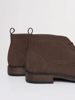 Threadbare Brown Faux Suede Chukka Boots