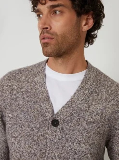 Threadbare Brown Knitted Button Up Cardigan