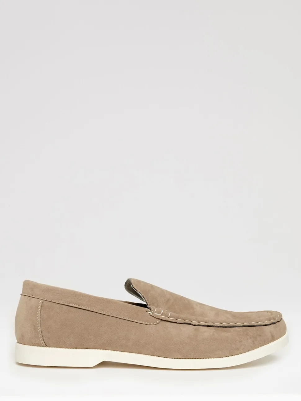 Threadbare Brown Light Faux Suede Slip On Loafers