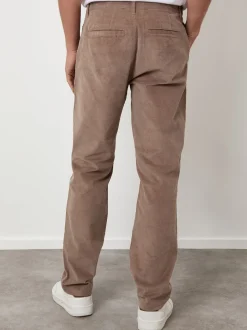 Threadbare Brown Straight Leg Stretch Corduroy Trousers