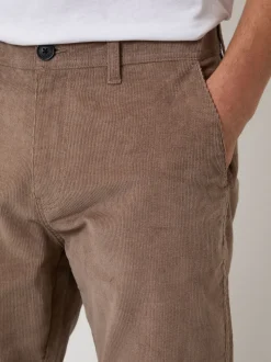 Threadbare Brown Straight Leg Stretch Corduroy Trousers