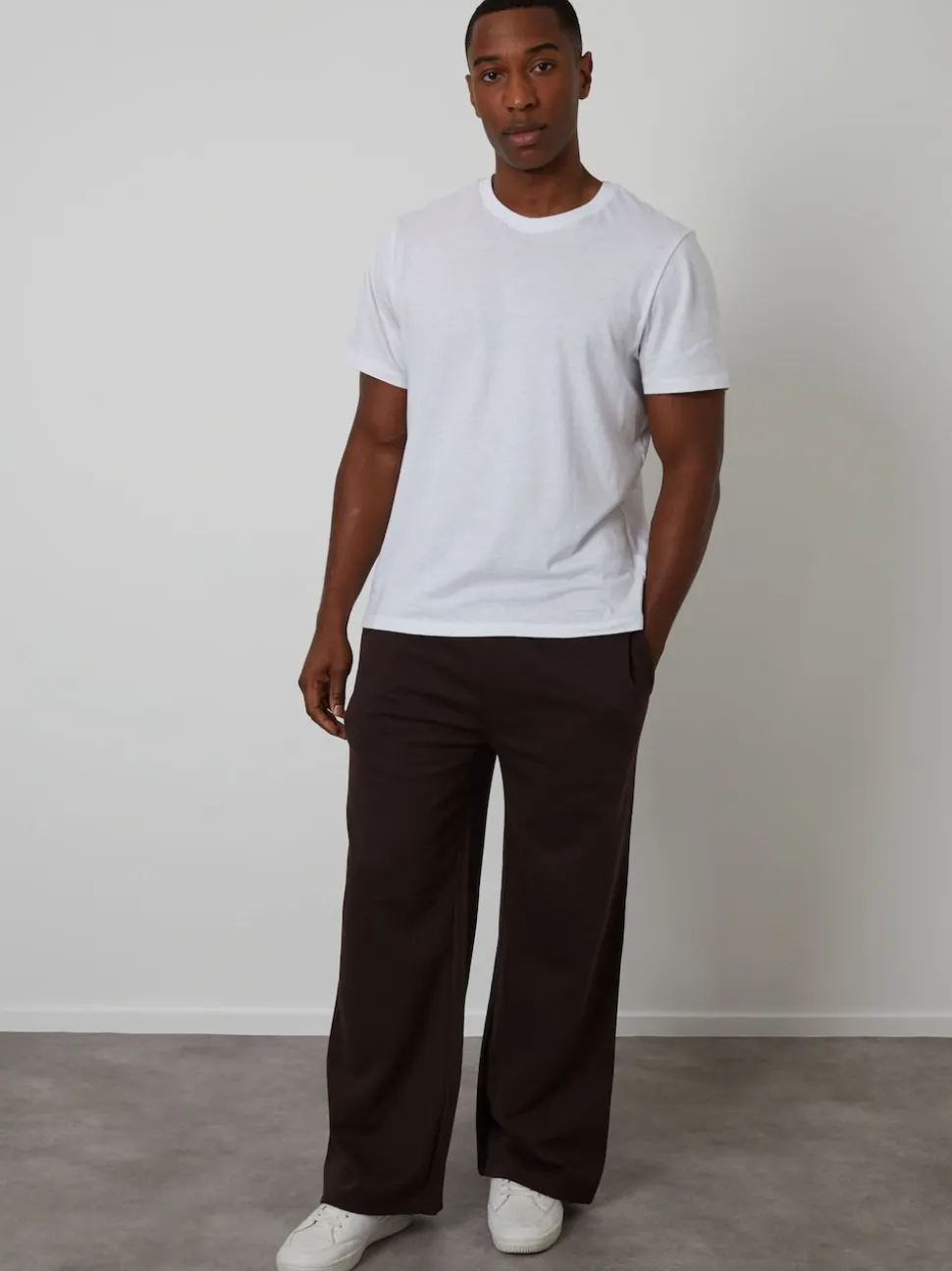 Threadbare Brown Wide Leg Joggers